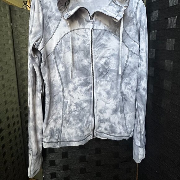 lululemon Hooded Define Jacket, Size 10, Chrome Diamond-Dye - Picture 2 of 5